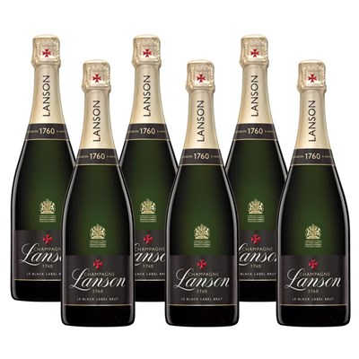 Crate of 6 Lanson Le Black Label Brut 75cl Champagne
